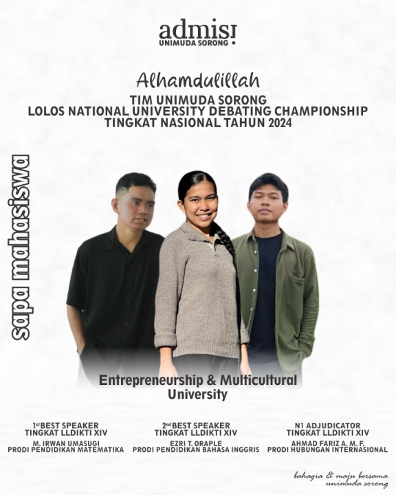 Lagi dan lagi Prestasi, SAPA MAHASISWA berprestasi kali ini datang dari Prodi Pendidikan Matematika, Prodi Pendidikan Bahasa Inggris, dan Prodi Hubungan Internasional.