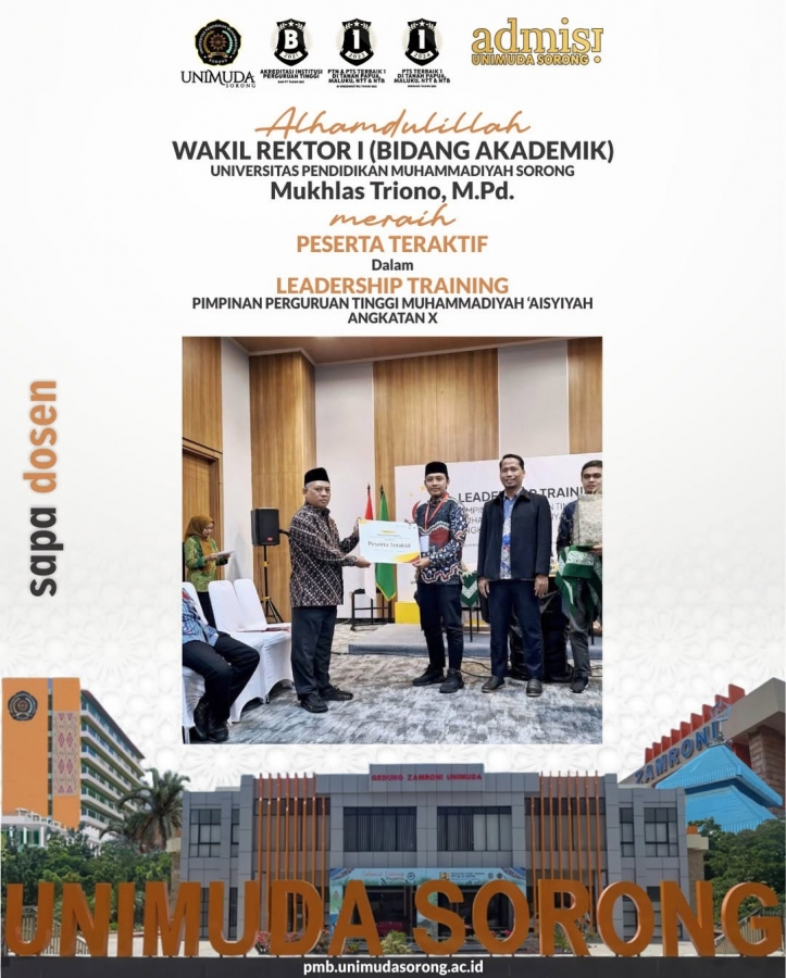 SAPA DOSEN kali ini datang dari Dosen Berprestasi Program Studi Pendidikan Matematika