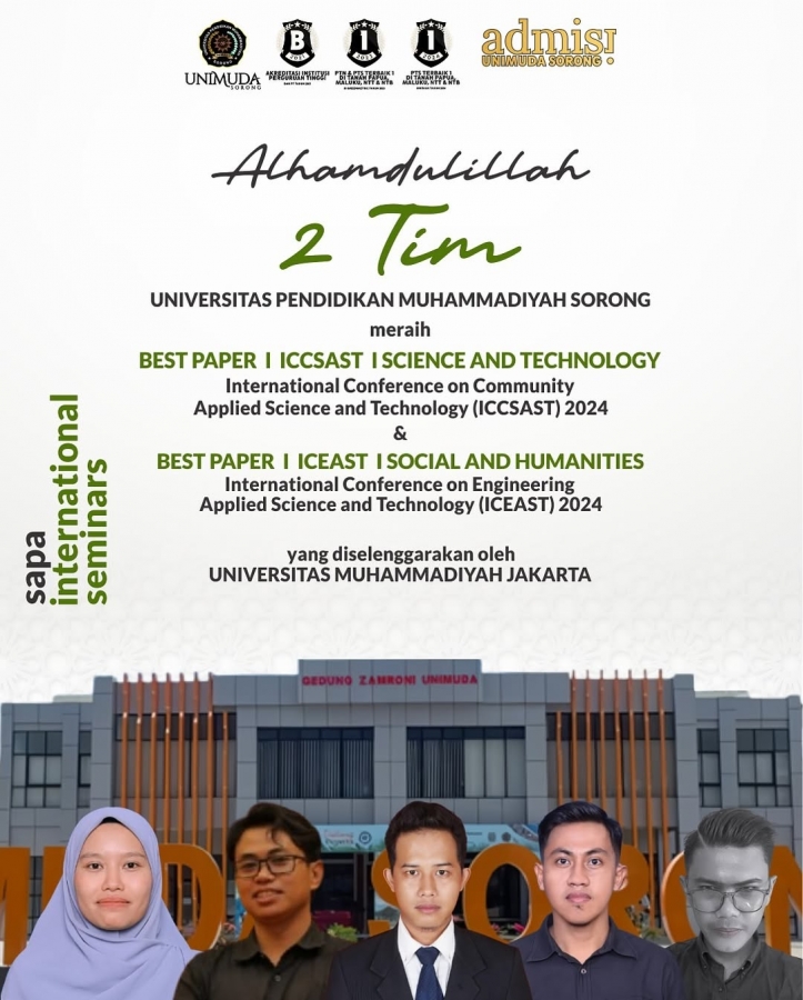 SAPA INTERNATIONAL CONFERENCE kali ini datang dari 2 Tim Berprestasi UNIMUDA Sorong