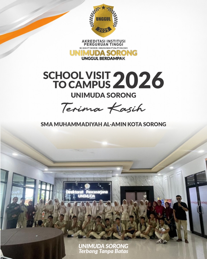 SCHOOL VISIT TO CAMPUS kali ini datang dari SMA MUHAMMADIYAH AL-AMIN KOTA SORONG, yang luar biasa!!!!