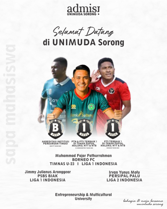 Selamat Datang di UNIMUDA Sorong, 3 Mahasiswa Program Studi Pendidikan Jasmani