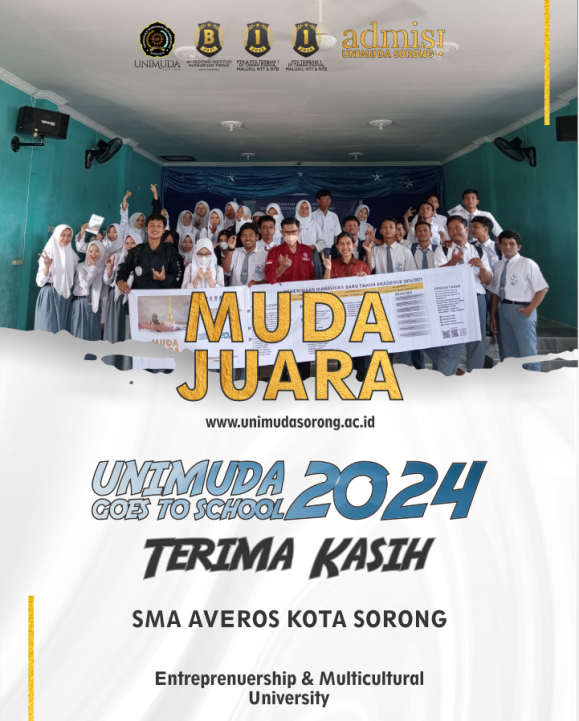 Terima Kasih SMA AVEROS KOTA SORONG - UNIMUDA GOES TO SCHOOL