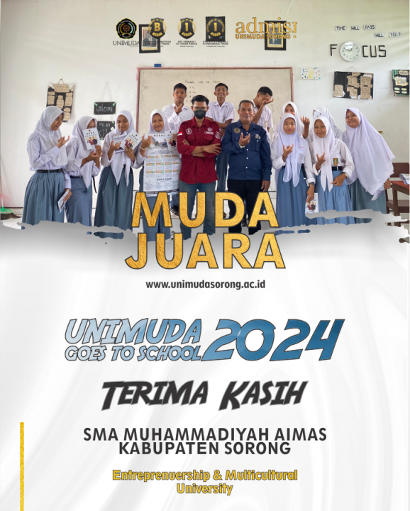 Terima Kasih SMA Muhammadiyah Aimas Kabupaten Sorong - UNIMUDA GOES TO SCHOOL.
