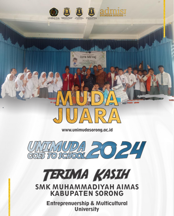 Terima Kasih SMK Muhammadiyah Aimas Kabupaten Sorong - UNIMUDA GOES TO SCHOOL