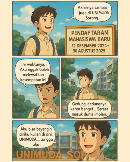 UNIMUDA Sorong bukan sekadar tempat kuliah, tapi tempat di mana mimpi-mimpi besar dimulai. Siapkah kamu untuk jadi mahasiswa UNIMUDA Sorong?